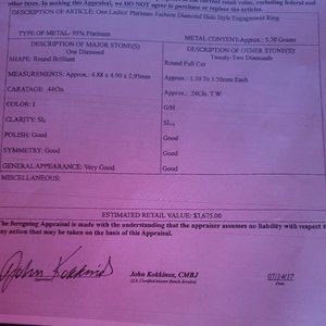 Platinum engagement ring